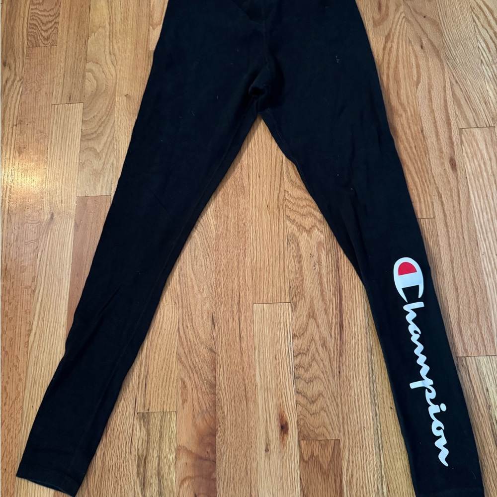 Champion Black Leggings Full-Length Athletic Wear
